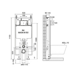 Инсталляция для унитаза OLI 74 plus S90 601803 (механика)