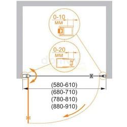 Душевая дверь Cezares TRIUMPH-DUE-B-1-70