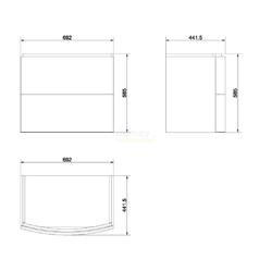 Тумба для умывальника Cersanit Easy 70, капучино