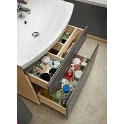 Тумба для умывальника Cersanit Smart Carina 70, серый/акация