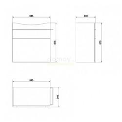 Тумба для умывальника Cersanit Smart Carina 70, серый/акация
