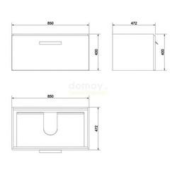 Тумба для умывальника Cersanit Xantia Carla 90