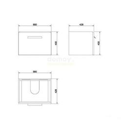 Тумба для умывальника Cersanit Xantia Carla 60
