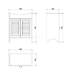 Тумба для умывальника Cersanit Mocca Carina 70