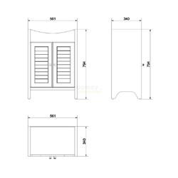 Тумба для умывальника Cersanit Mocca Carina 60