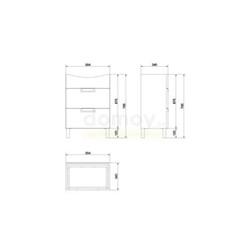 Тумба для умывальника Cersanit Dahlia Carina 60