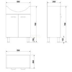 Тумба для умывальника Cersanit Alpina Libra 60