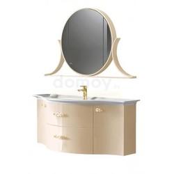 Зеркало-шкаф Belux Версаль 138x83 с подсветкой, бежевый 8