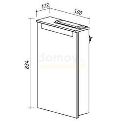 Зеркало-шкаф Belux Сонет-Сити 50x84 с подсветкой, правый