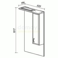 Зеркало-шкаф Belux Аквалина 60x102 с подсветкой, левый