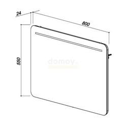 Зеркало Belux Терра 80x55 с подсветкой