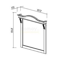 Зеркало Belux Каталония 107x105 с подсветкой, черный 39