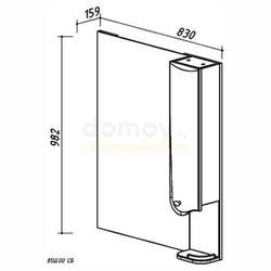 Зеркало-шкаф с полкой Belux Модена 83x99, правый