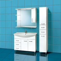 Зеркало-шкаф с полками Акваль Эмили 105x70, правый