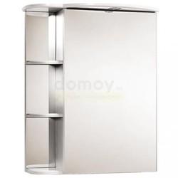 Зеркало-шкаф с полками Акваль Милана 65x70, с подсветкой, правый