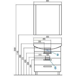 Зеркало Акватон Ария 80x86, белый