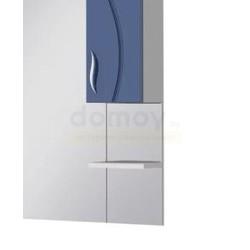 Зеркало-шкаф с полкой Ювента Бриз 75x103 с подсветкой, левый, синий