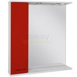 Зеркало-шкаф Ювента Франческа 65x83 с подсветкой, правый, красный