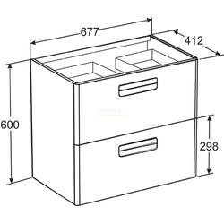 Тумба для умывальника Roca The Gap 70, фиолетовый