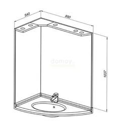 Зеркало с полкой Акватон Корнер 100x117, угловое, левый