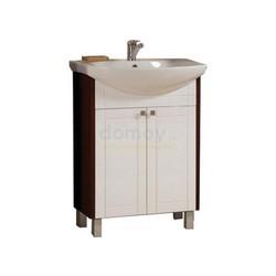 Тумба для умывальника Акватон Альпина 65, венге/белый глянец