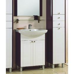 Тумба для умывальника Акватон Альпина 65, венге/белый глянец