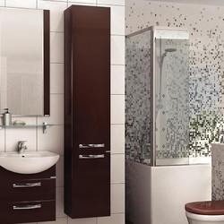 Шкаф-пенал подвесной Акватон Ария М 34 тёмно-коричневый