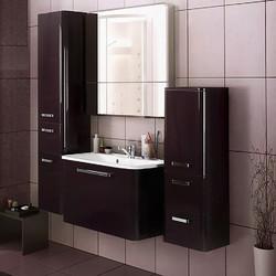 Шкаф-пенал подвесной Акватон Валенсия 34,2 левый гранат