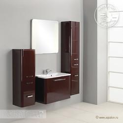 Шкаф-пенал подвесной Акватон Валенсия 34,2 левый гранат