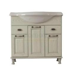 Тумба для умывальника Акватон Жерона 85 белое золото