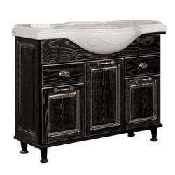 Тумба для умывальника Акватон Жерона 85 черное серебро