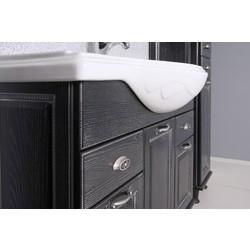 Тумба для умывальника Акватон Жерона 85 черное серебро