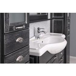 Тумба для умывальника Акватон Жерона 85 черное серебро