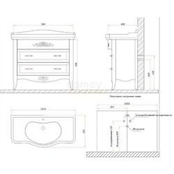 Тумба для умывальника Belbagno Primavera, Ciliegio
