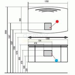 Тумба для умывальника Акватон Севилья 120, белый жемчуг