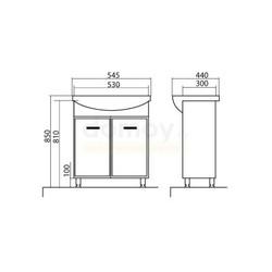 Тумба с умывальником Аквародос Декор 55
