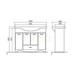 Тумба с умывальником Аквародос Классик 100, итальянский орех