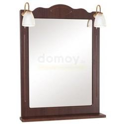 Зеркало с полкой Аквародос Классик 65x87, с подсветкой, итальянский орех