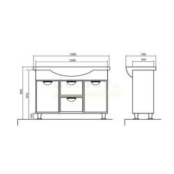 Тумба с умывальником Аквародос Глория 108
