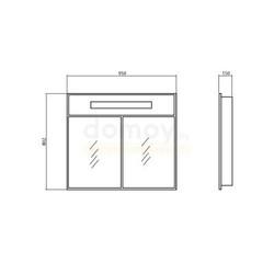 Зеркало-шкаф Аквародос Ника 95x80, с подсветкой