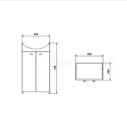Тумба для умывальника Cersanit Bianco President 55