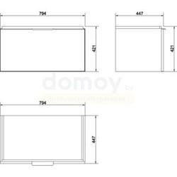 Тумба для умывальника Cersanit Stillo Como 80