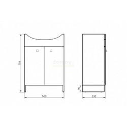 Тумба с умывальником Cersanit Sati Cersania 60