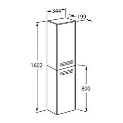 Шкаф-пенал подвесной Roca The Gap левый, бежевый