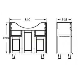 Тумба для умывальника Roca America 85, орех