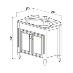 Тумба для умывальника Belux Империя 86