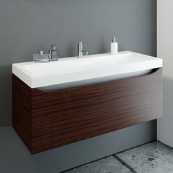 Тумба с умывальником Aqwella 5 Stars Verona 80, подвесная, венге-трюфель