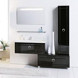 Тумба с умывальником Aqwella 5 Stars Infinity 100, подвесная, черный