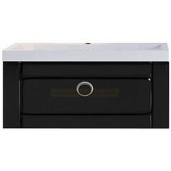 Тумба с умывальником Aqwella 5 Stars Infinity 100, подвесная, черный