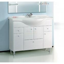 Тумба с умывальником Aqwella Барселона-Люкс 105, с корзиной для белья